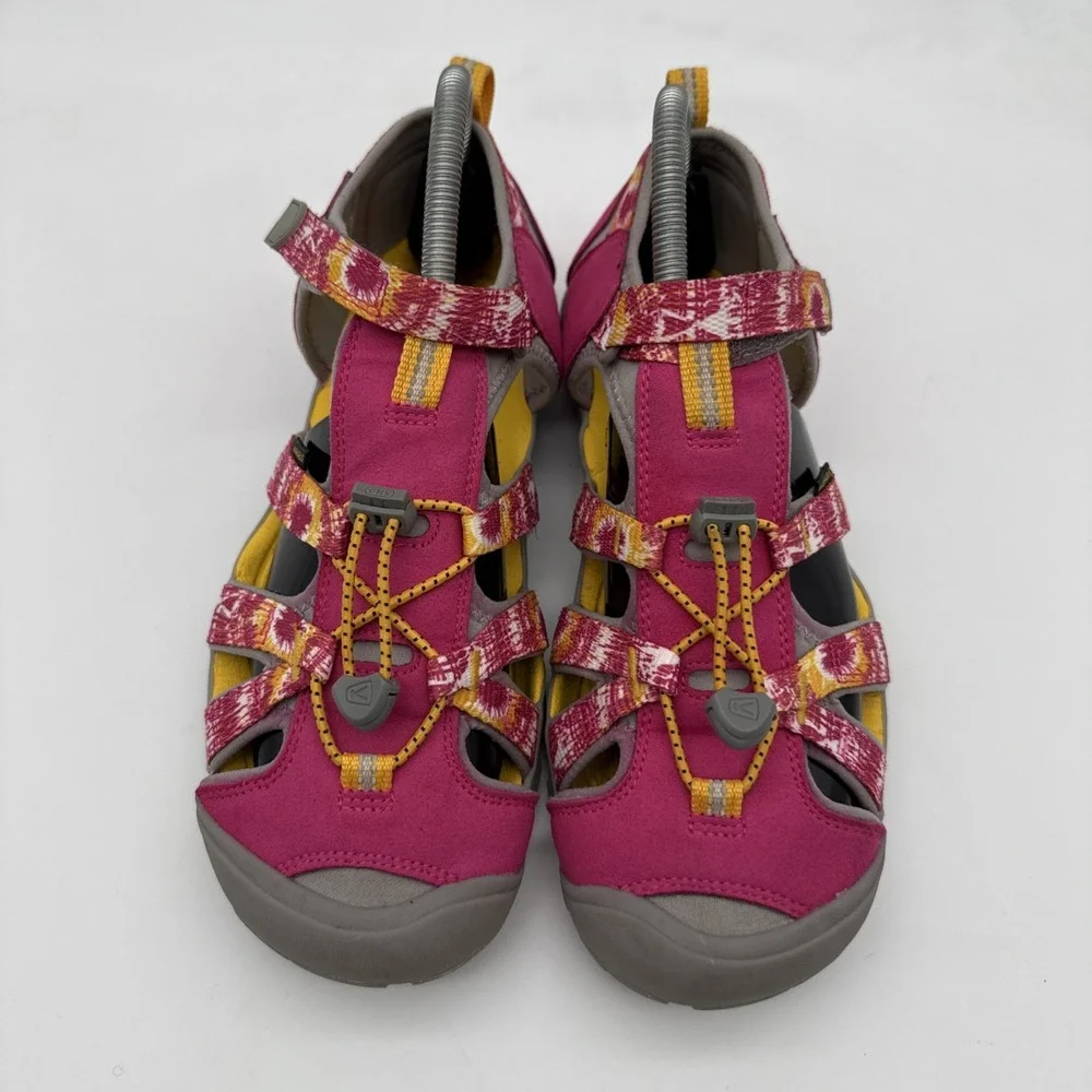Keen Hiking Sandals Youth 7 Seacamp II CNX Pink Hook & Loop Tie Dye 1026320